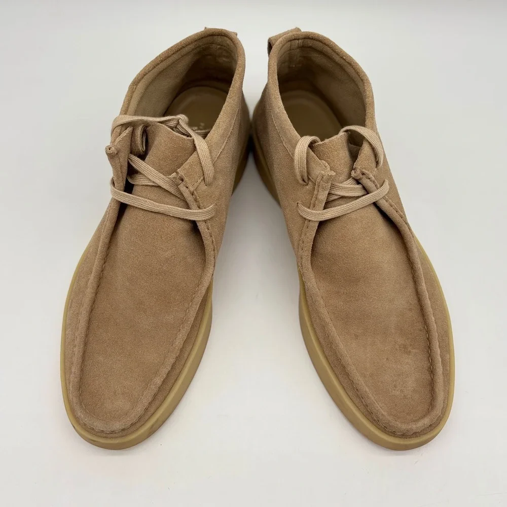 Marc Fisher LTD LMCOOPER Tan Suede Chukka Boots Mens13 MocToe Gum Sole Platform